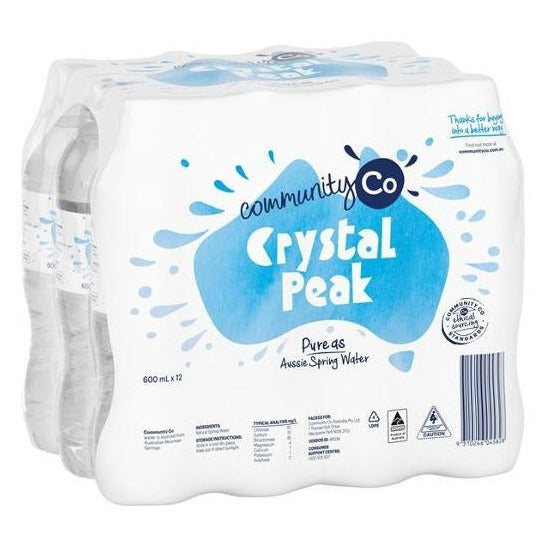Community Co Natural Spring Water 600ml x 12pk