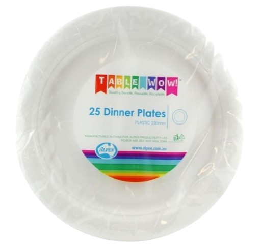 Alpen White Dinner Plate 230mm P25