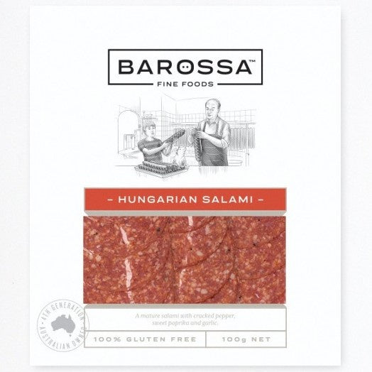 Barossa Fine Foods Hungarian Salami Sliced 100g