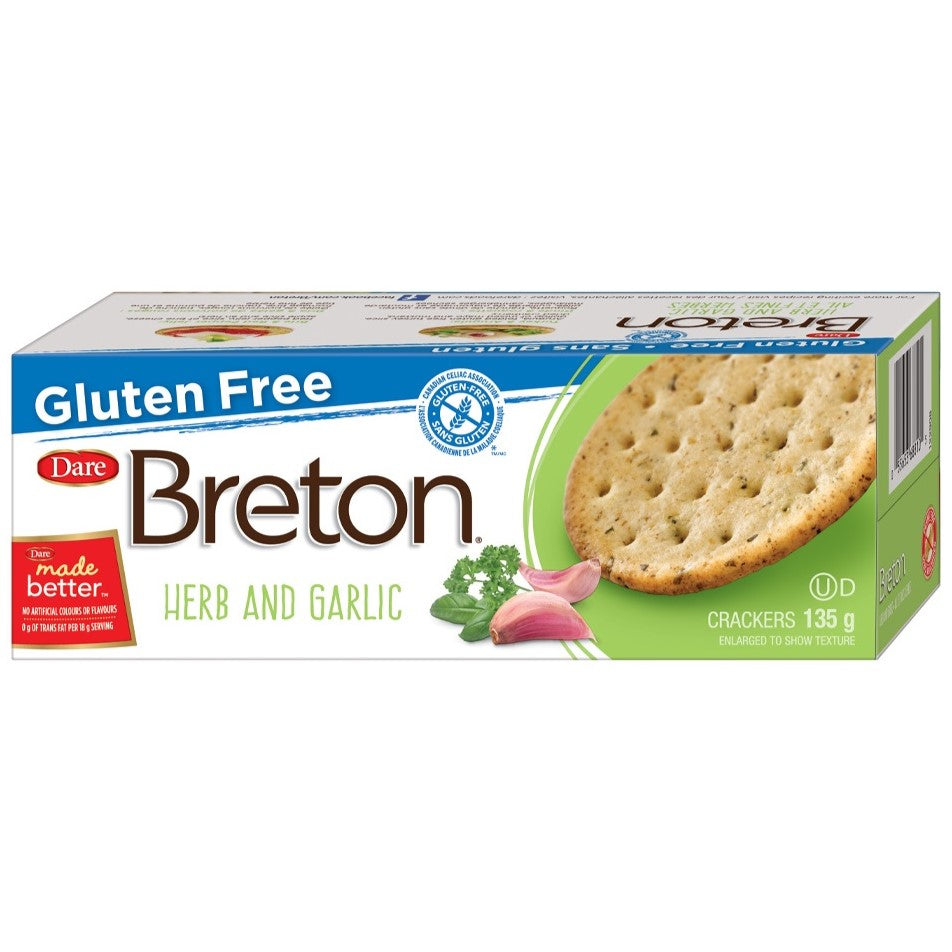 Breton Herb & Garlic Gluten Free Crackers 135g