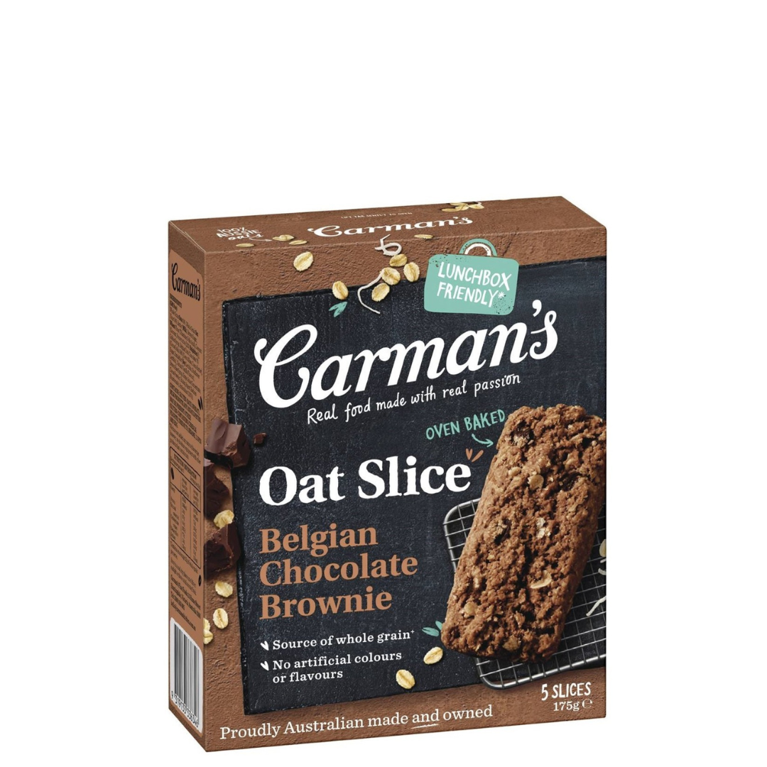 Carman's Oat Choc Brownie Slice  6 x 5pk - BULK