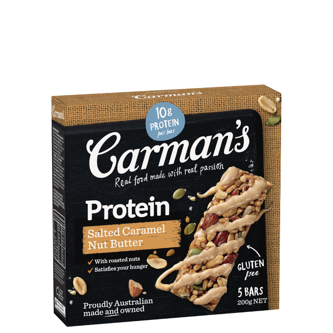 Carmans Salted Caramel Nut Butter Protein Bars 6 x 5pk (GF) - BULK