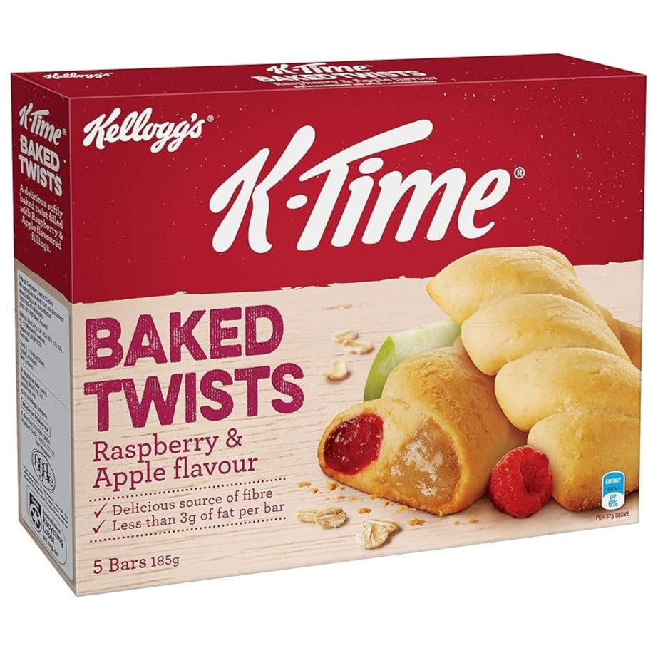 Kellogg's K-time Baked Twist Raspberry &  Apple 185g