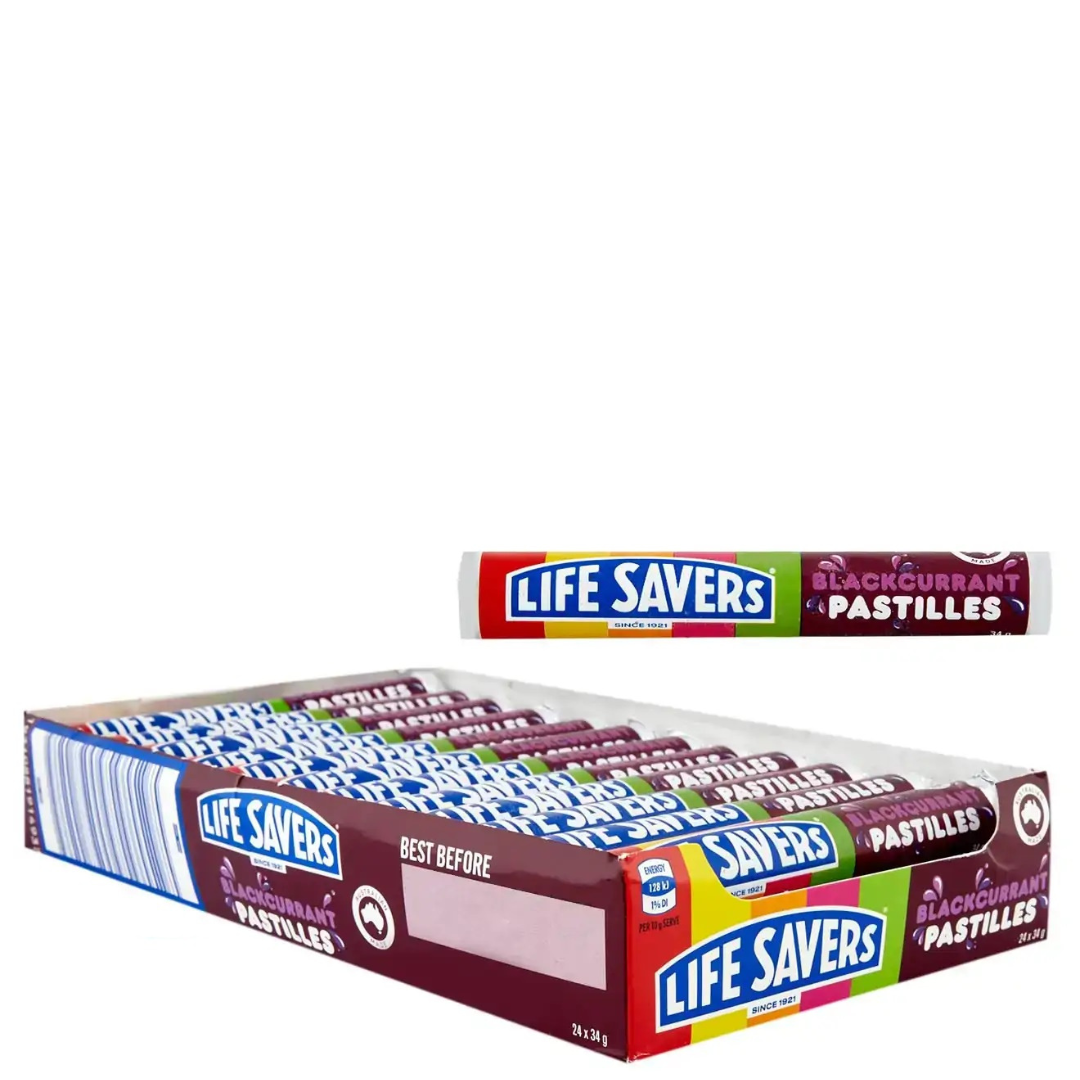 Lifesavers Blackcurrant Pastilles - BULK 34g x 24pk