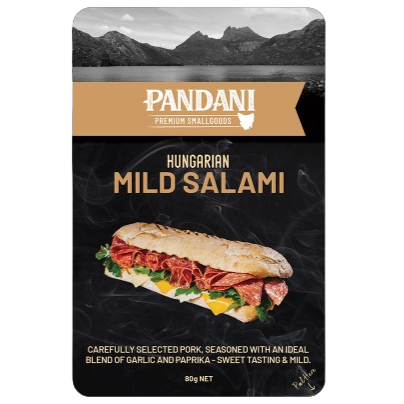 Pandani Mild Hungarian Salami Sliced 80g