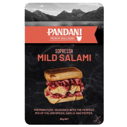 Pandani Soppressa Mild Salami Sliced 80g