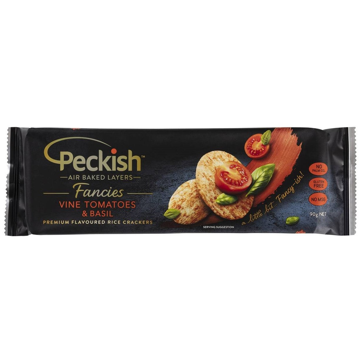 Peckish Fancies Rice Crackers Vine Tomatoes & Basil 90g