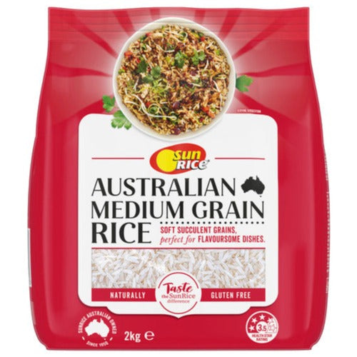 Sunrice Medium Grain White Rice 1kg