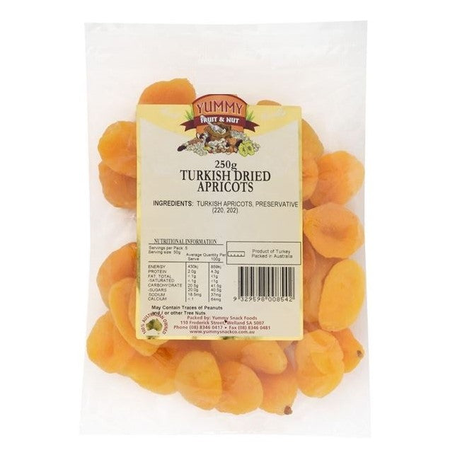 Yummy Snack Foods Apricots Dried 250g