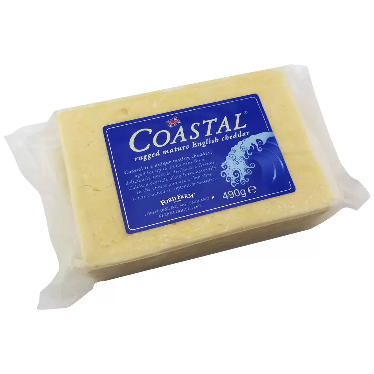 Coastal Cheese Rugged Mature English Cheddar 490g