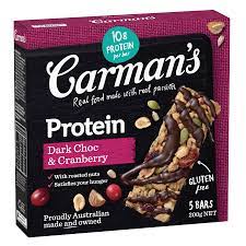 Carmans Dark Choc & Cranberry Protein Bars 5pk