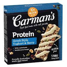 Carmans Greek Style Yoghurt Protein Bars 5pk