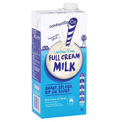 Community Co Lactose Free Full Cream Milk 1l