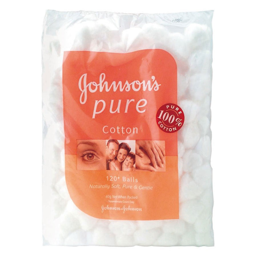 Johnson's Pure Cotton Balls White 120pk