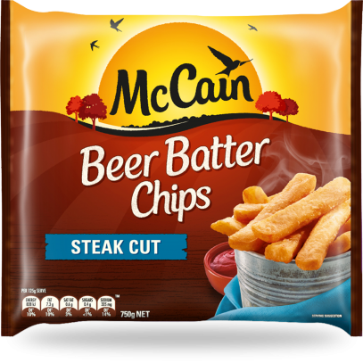 McCain Beer Battered Chips Steakcut 750g