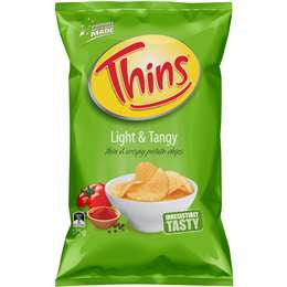 Thins Chips Light and Tangy 175g