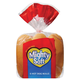 Mighty Soft Hot Dog Roll 6pk