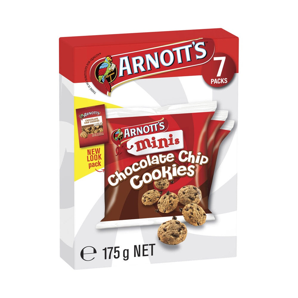 Arnott's Mini's Multipack Choc Chip Cookies 175g