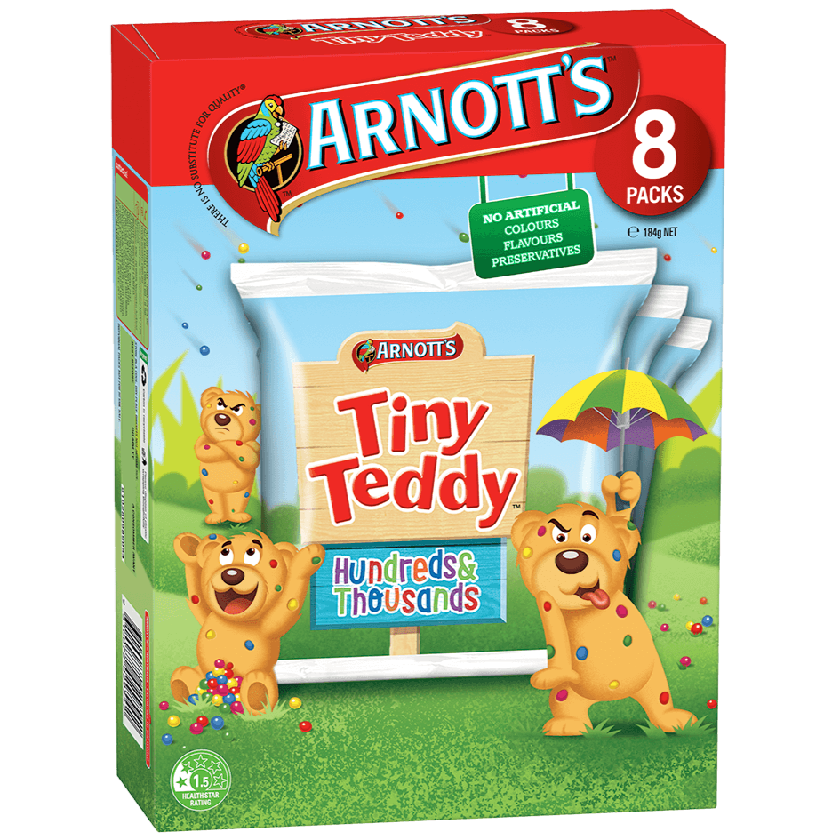 Arnott's Tiny Teddy 100&1000s 184g