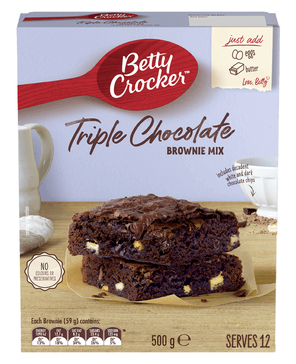 Betty Crocker Triple Chocolate Brownie Mix 500g