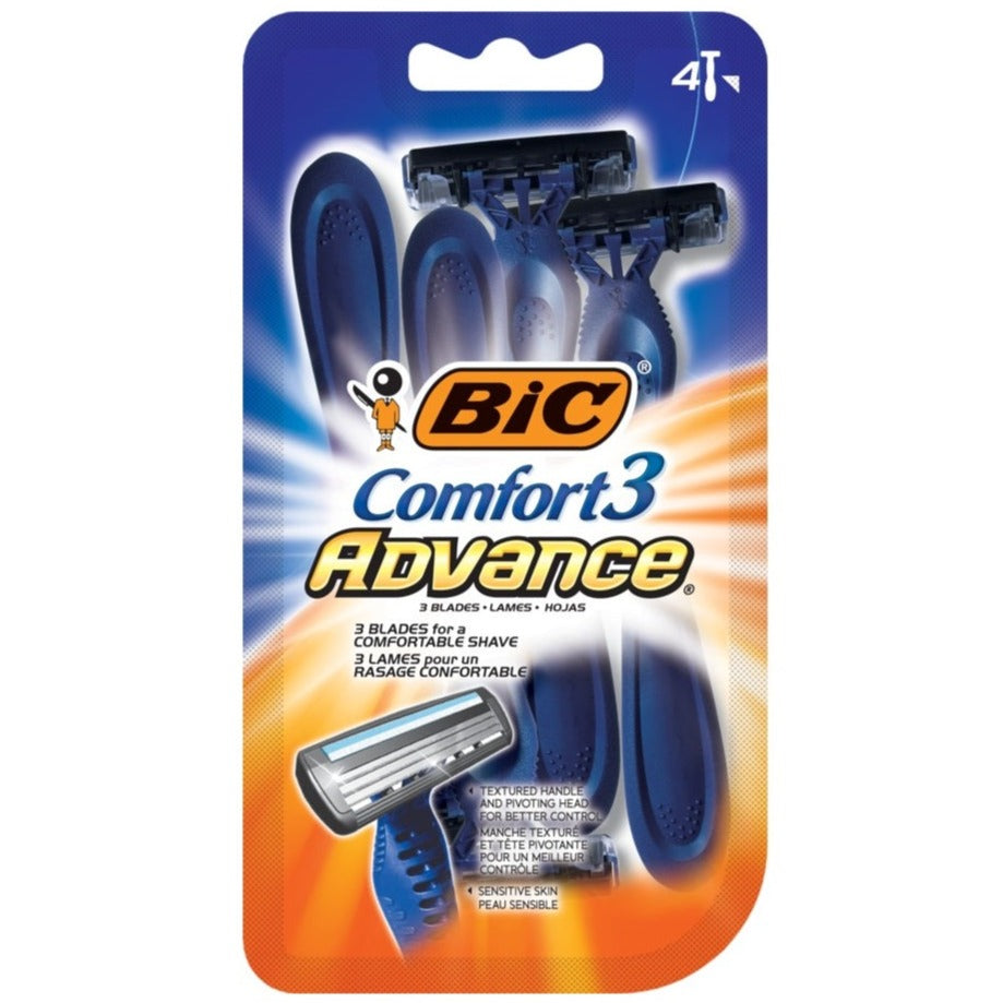 Bic comfort3 advance razors 4 pack