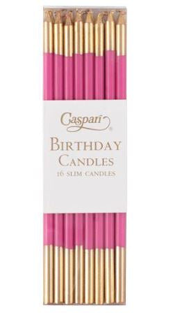 Fuchsia Slim Birthday Candles