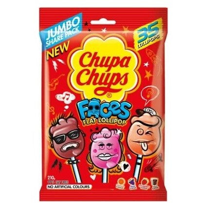Chupa Chup Faces Lollipops 210g