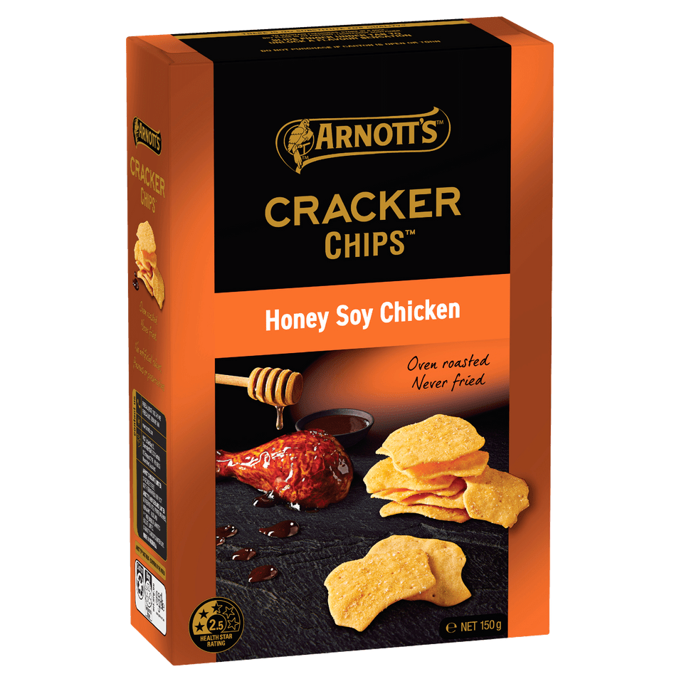 Arnott's Cracker Chips Honey Soy Chicken 150g
