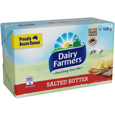 Dairy Farmers Salted Butter Block 500g
