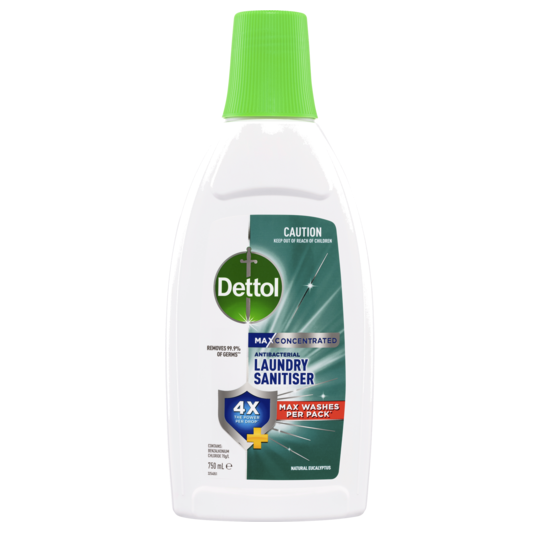 Dettol Max Concentrated Anitbacterial Laundry Sanitiser Eucalyptus 750ml