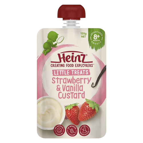 Heinz Baby Food 8+ Months Strawberry Vanilla Custard 120g