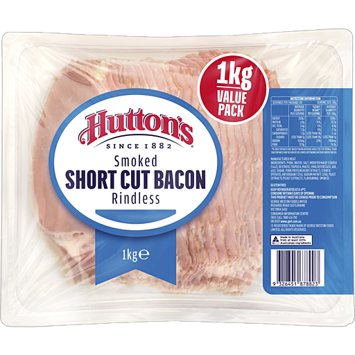 Huttons Short Cut  Bacon  1kg