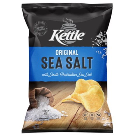 Kettle Potato Chips Sea Salt 165g