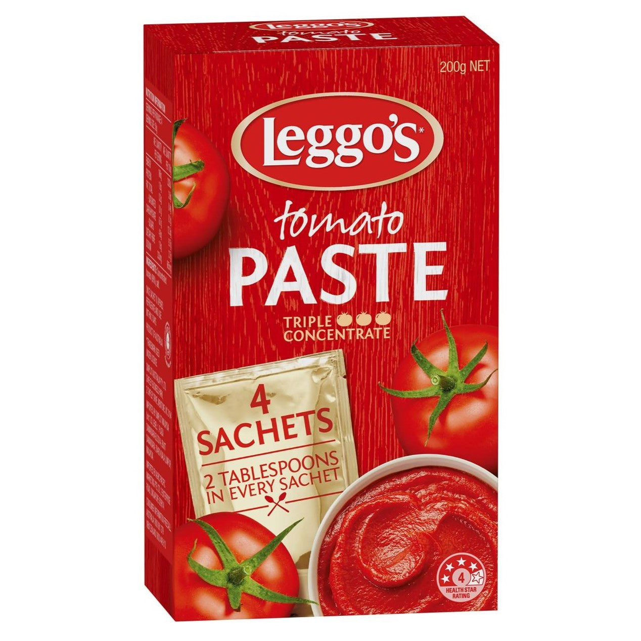 Leggos Tomato Paste Satchets 4x 50g