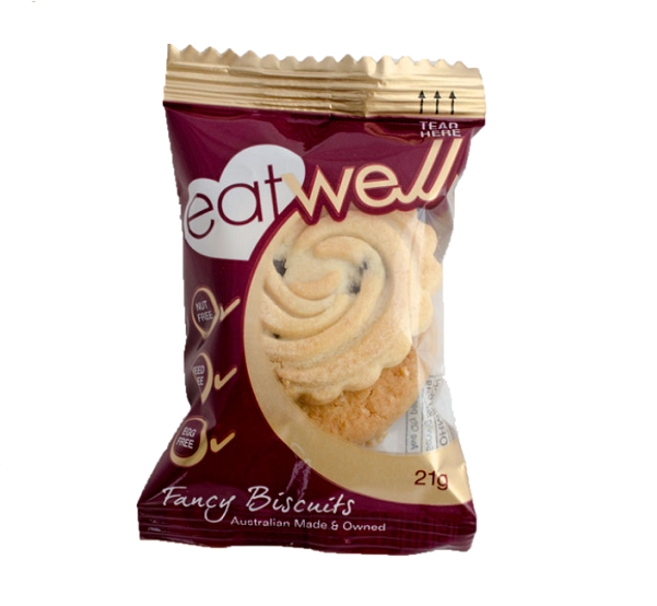Eatwell Fancy Anzac & Choc Chip Biscuits 21g 2 Pce 100 Pack