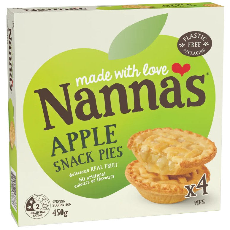 Nanna's 4 snack apple pie 450g