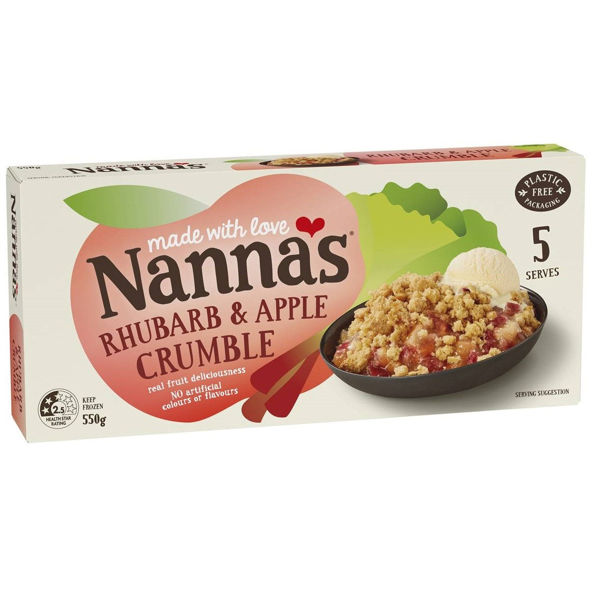 Nanna's Rhubarb & Apple Crumble 550g