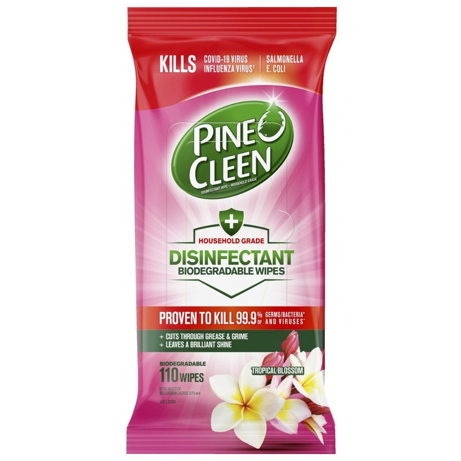 Pine O Cleen Disinfectant Wipes Tropical Blossom110