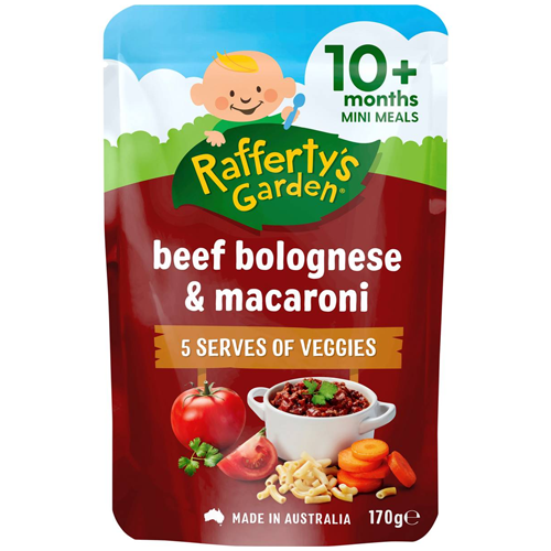 Rafferty's Garden Baby Food Pouch Beef Bolognese & Macaroni 10+ Months 170g