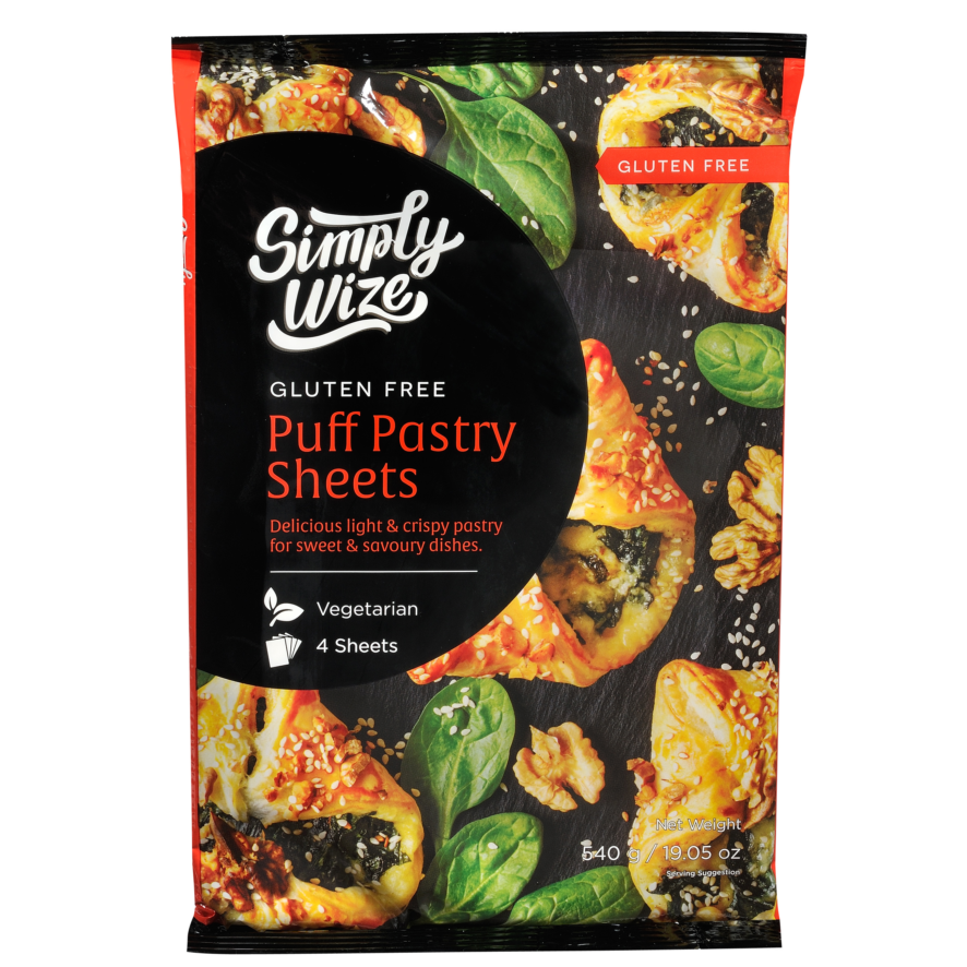 Simply Wize Gluten Free Puff Pastry  4 sheets 540g