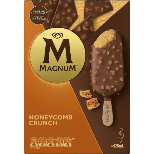 Streets Magnum Honeycomb Crunch 4pk 428ml