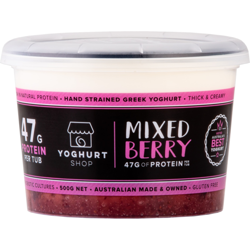 The Yoghurt Shop Mixed Berry Greek Yoghurt 500g