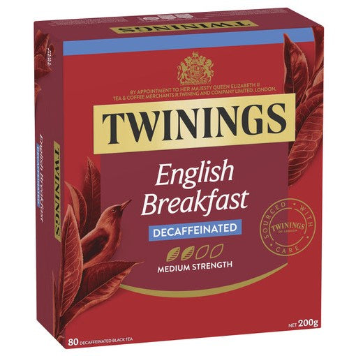 Twinings Tea Bags English Breakfast Decaffeinated 80pkt