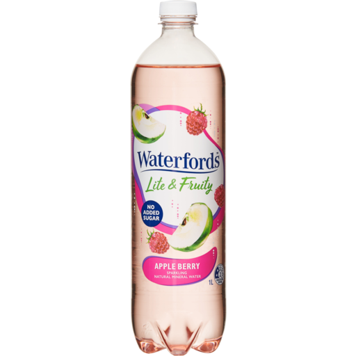 Waterfords Apple Berry Sparkling Mineral Water 1L