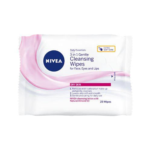 Nivea Daily Essential Wipes Gentle 25 Pack
