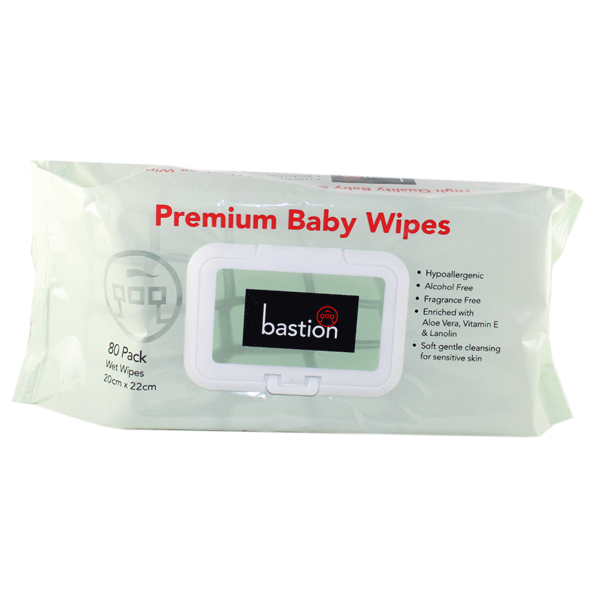 Bastion Premium Baby Wipes 80 sheets/pk