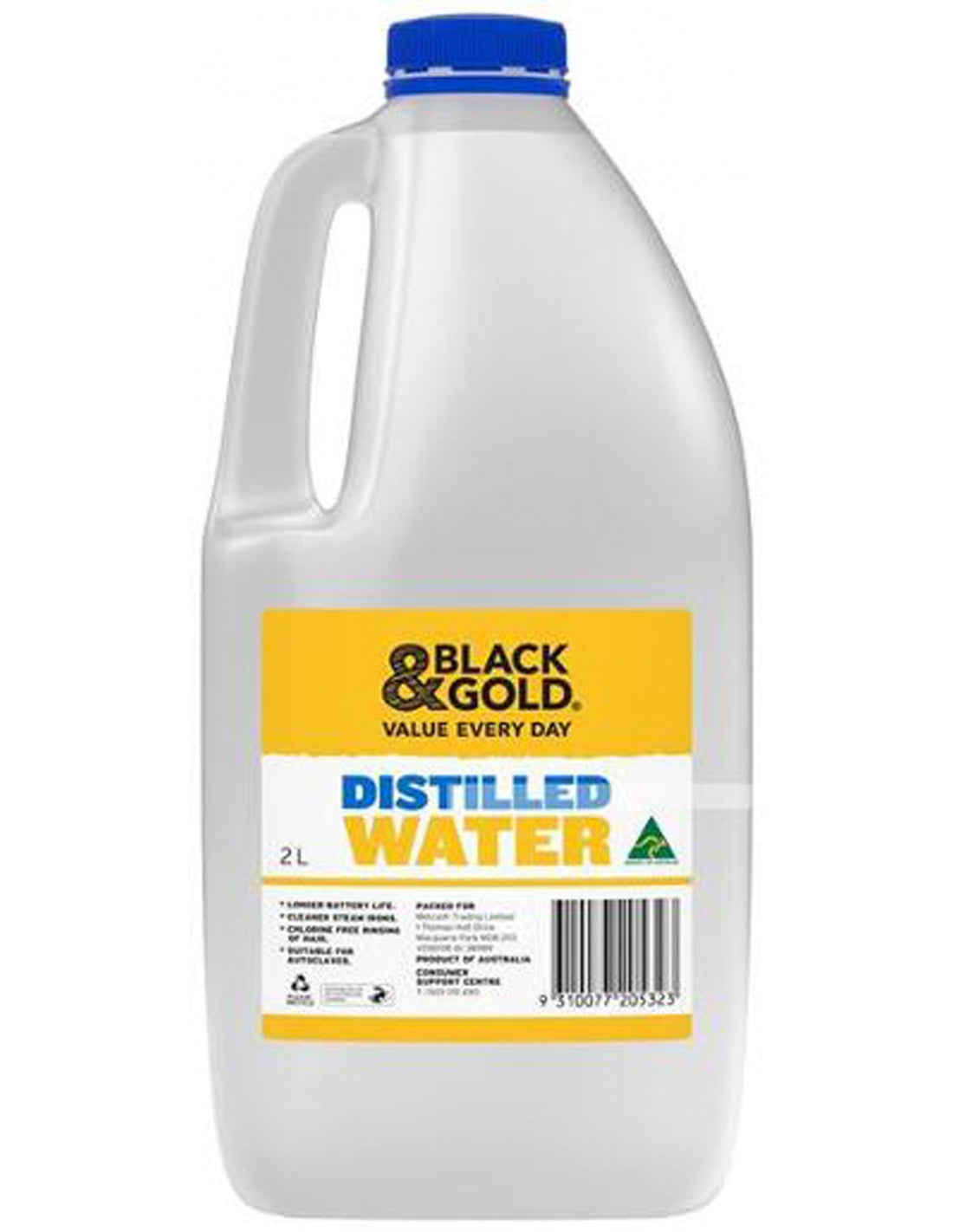 Black & Gold Distilled Water 2l