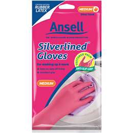 Ansell Silverlined Rubber Gloves Medium