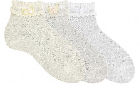 Condor Ceremony Ankle Sock With Bow