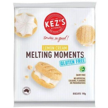 Kez's  Gluten Free Melting Moments Lemon Cream 190g